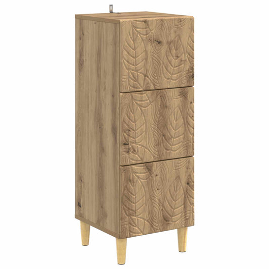 Drawer Cabinet Artisan Oak 33 x 34.5 x 90 cm Engineered Wood