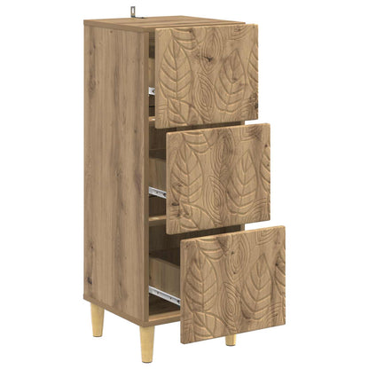 Drawer Cabinet Artisan Oak 33 x 34.5 x 90 cm Engineered Wood