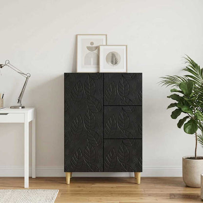 Sideboard Black 66 x 34.5 x 90 cm Engineered Wood