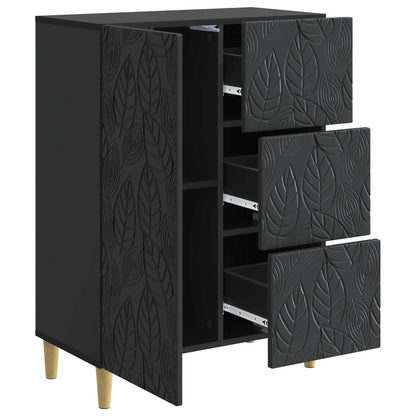 Sideboard Black 66 x 34.5 x 90 cm Engineered Wood