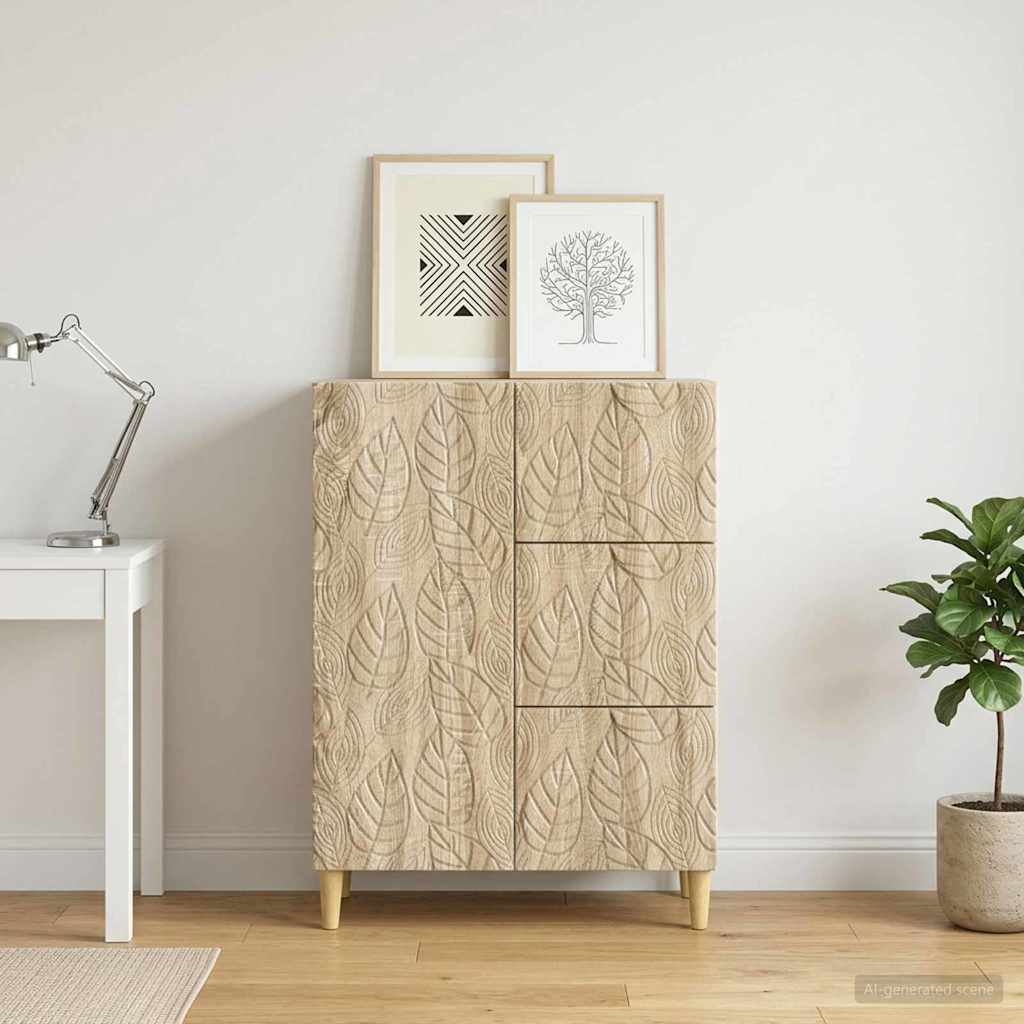 Sideboard Sonoma Oak 66 x 34.5 x 90 cm Engineered Wood
