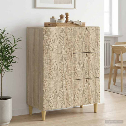 Sideboard Sonoma Oak 66 x 34.5 x 90 cm Engineered Wood
