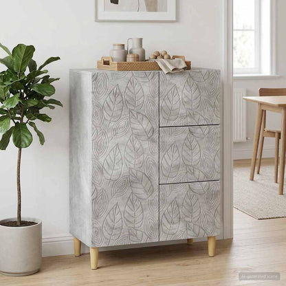 Sideboard Concrete Grey 66 x 34.5 x 90 cm Engineered Wood