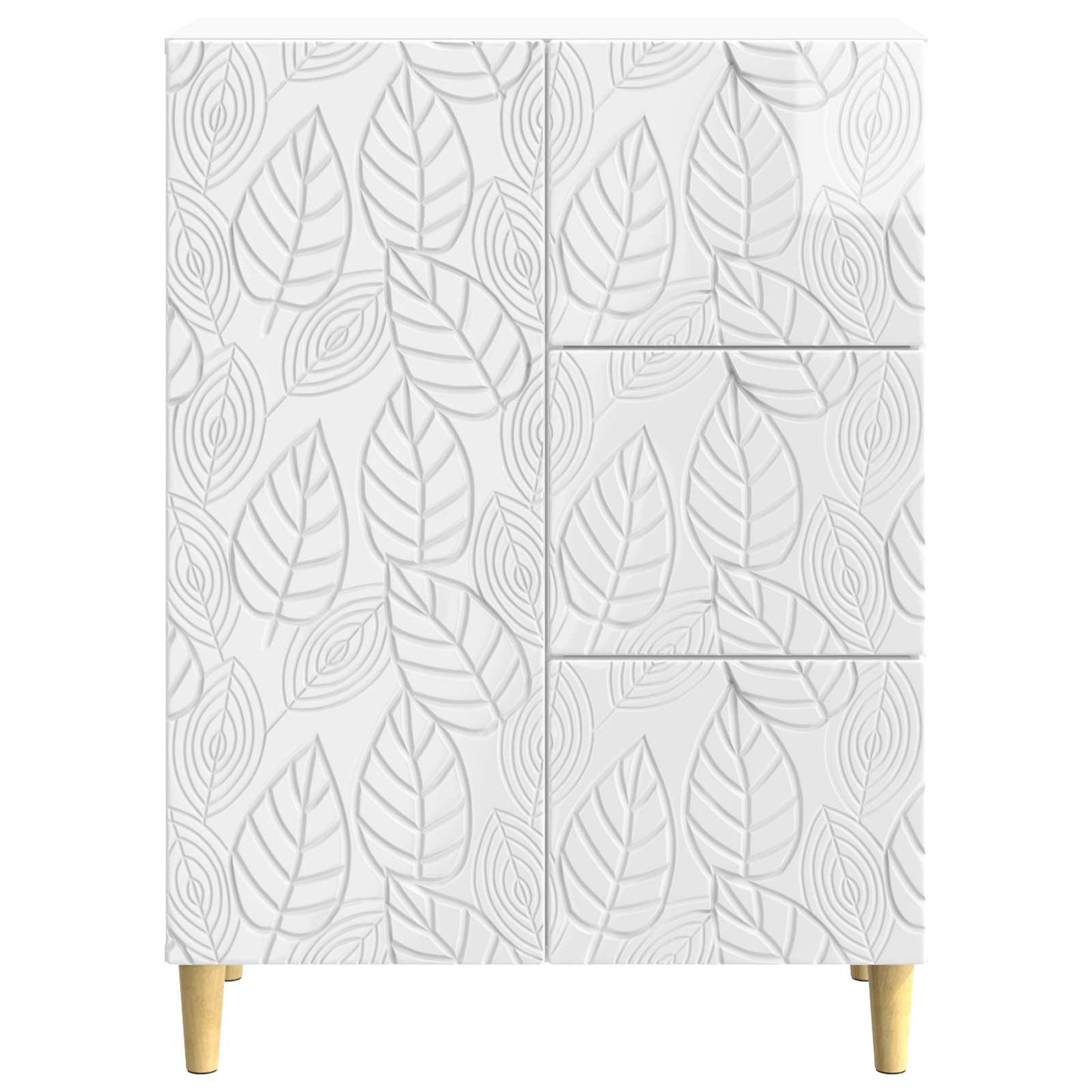 Sideboard High Gloss White 66 x 34.5 x 90 cm Engineered Wood