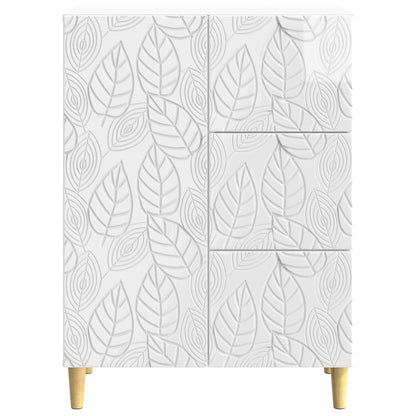 Sideboard High Gloss White 66 x 34.5 x 90 cm Engineered Wood