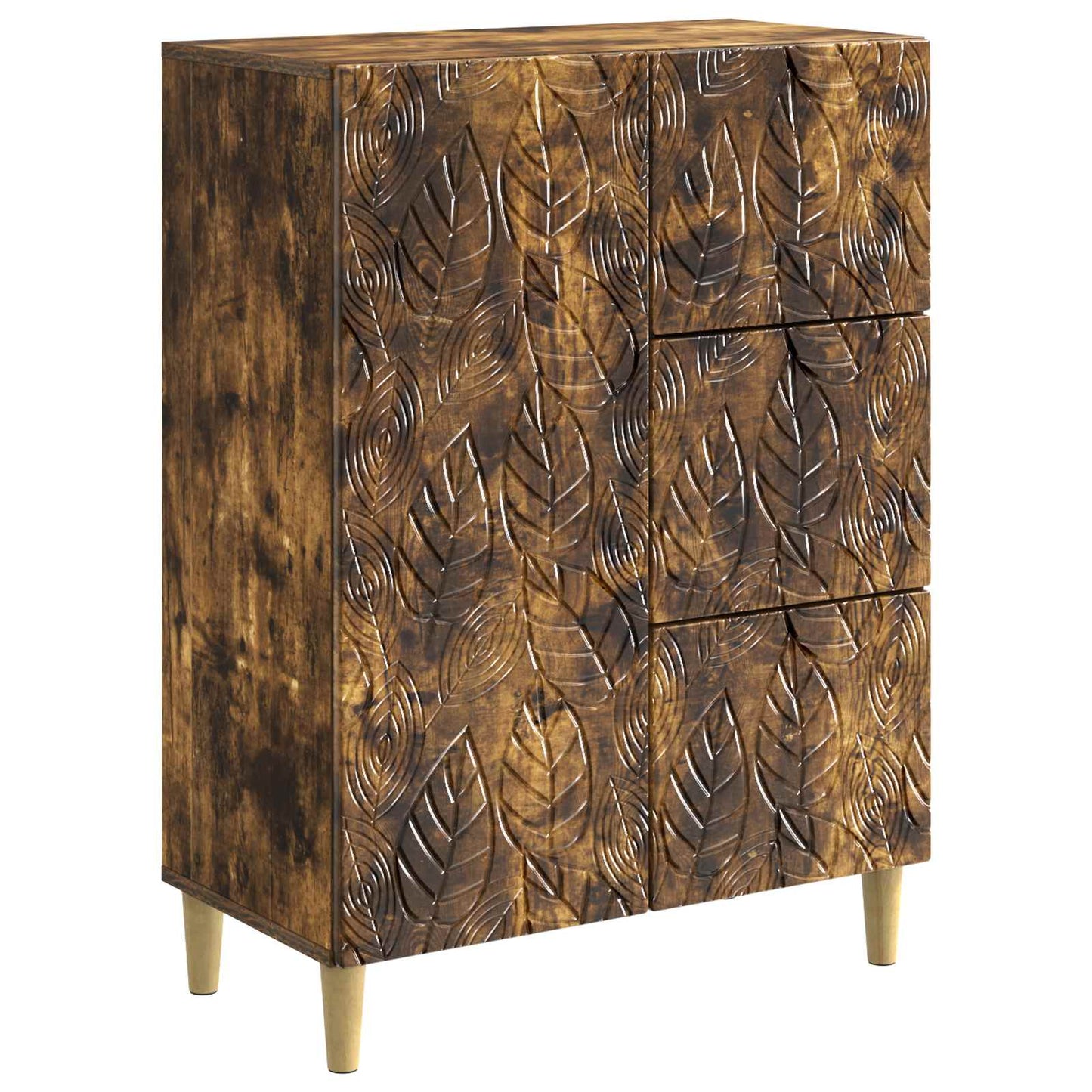 Sideboard Smoked Oak 66 x 34.5 x 90 cm Engineered Wood