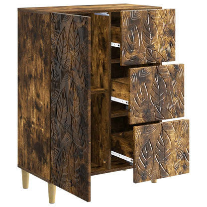 Sideboard Smoked Oak 66 x 34.5 x 90 cm Engineered Wood