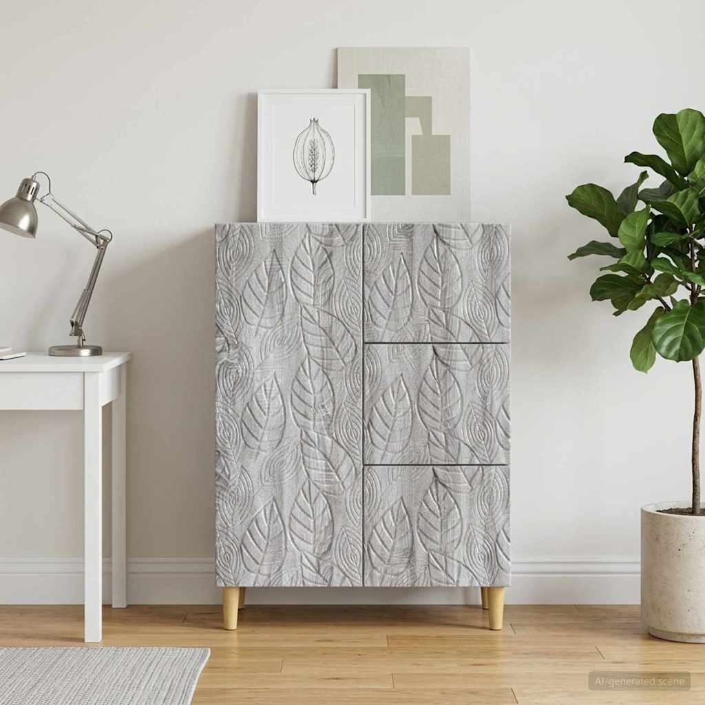 Sideboard Grey Sonoma 66 x 34.5 x 90 cm Engineered Wood