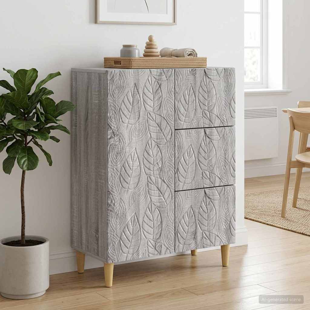 Sideboard Grey Sonoma 66 x 34.5 x 90 cm Engineered Wood