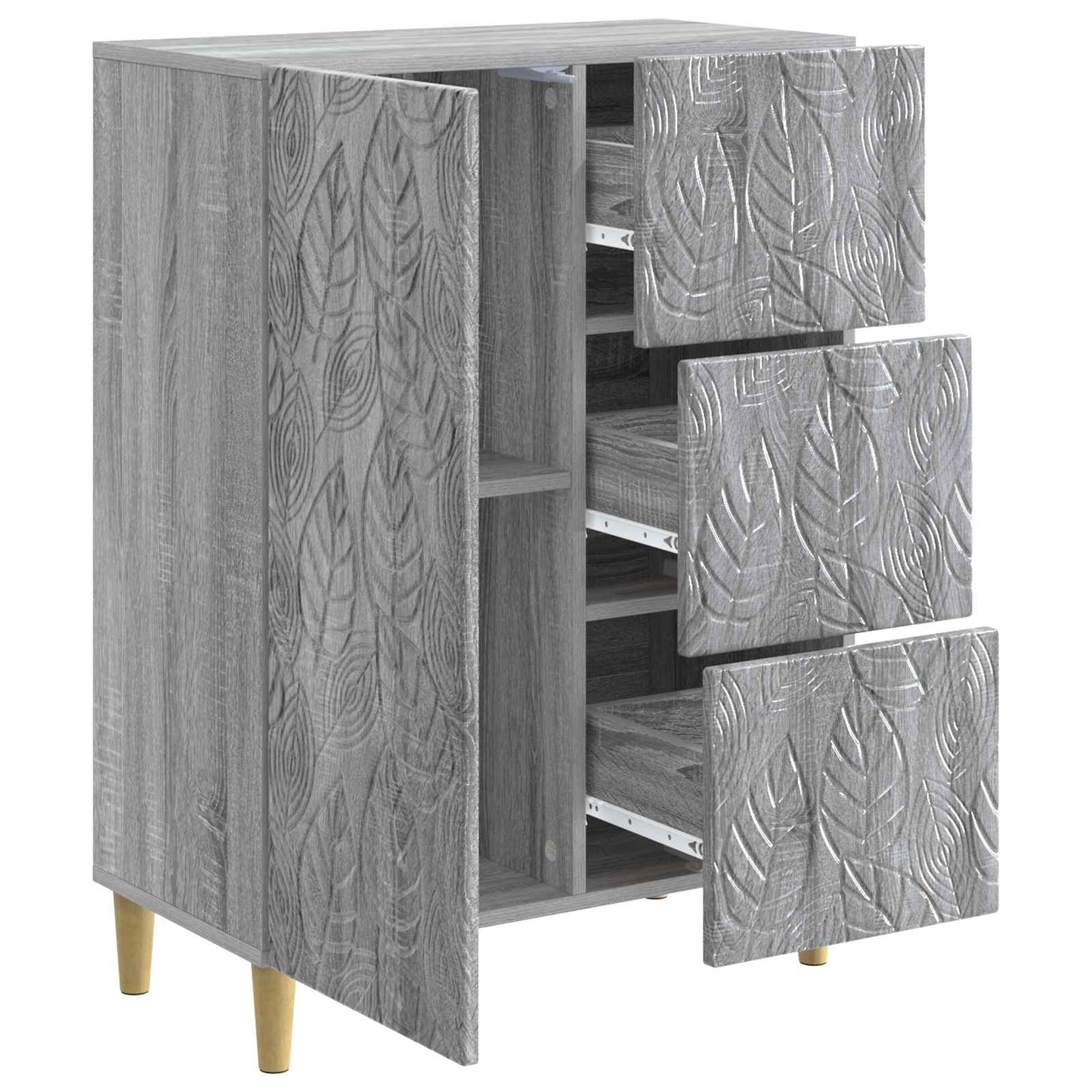 Sideboard Grey Sonoma 66 x 34.5 x 90 cm Engineered Wood