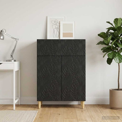 Sideboard Black 66 x 34.5 x 90 cm Engineered Wood