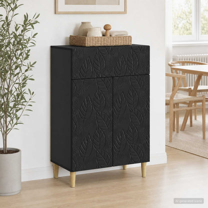 Sideboard Black 66 x 34.5 x 90 cm Engineered Wood