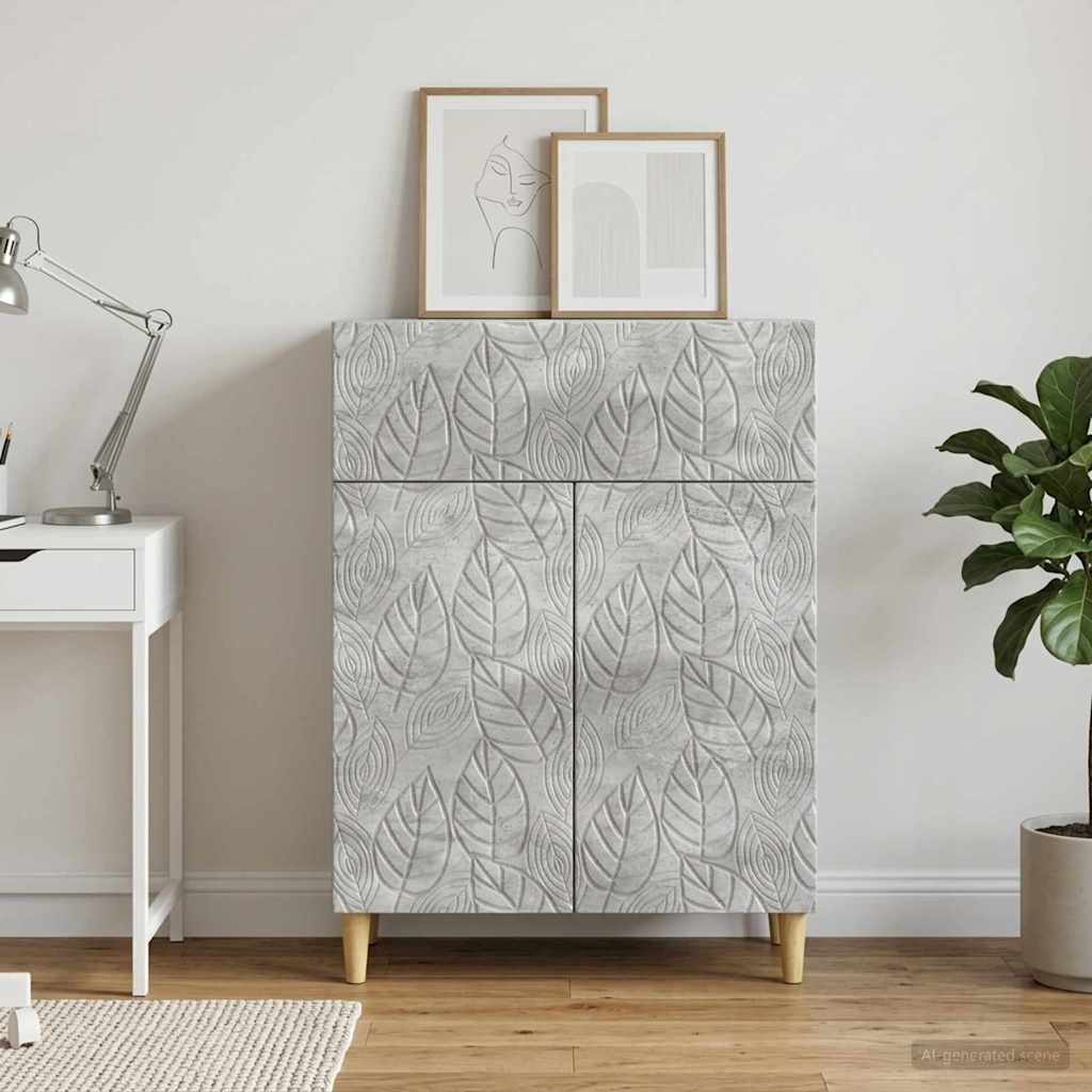 Sideboard Concrete Grey 66 x 34.5 x 90 cm Engineered Wood