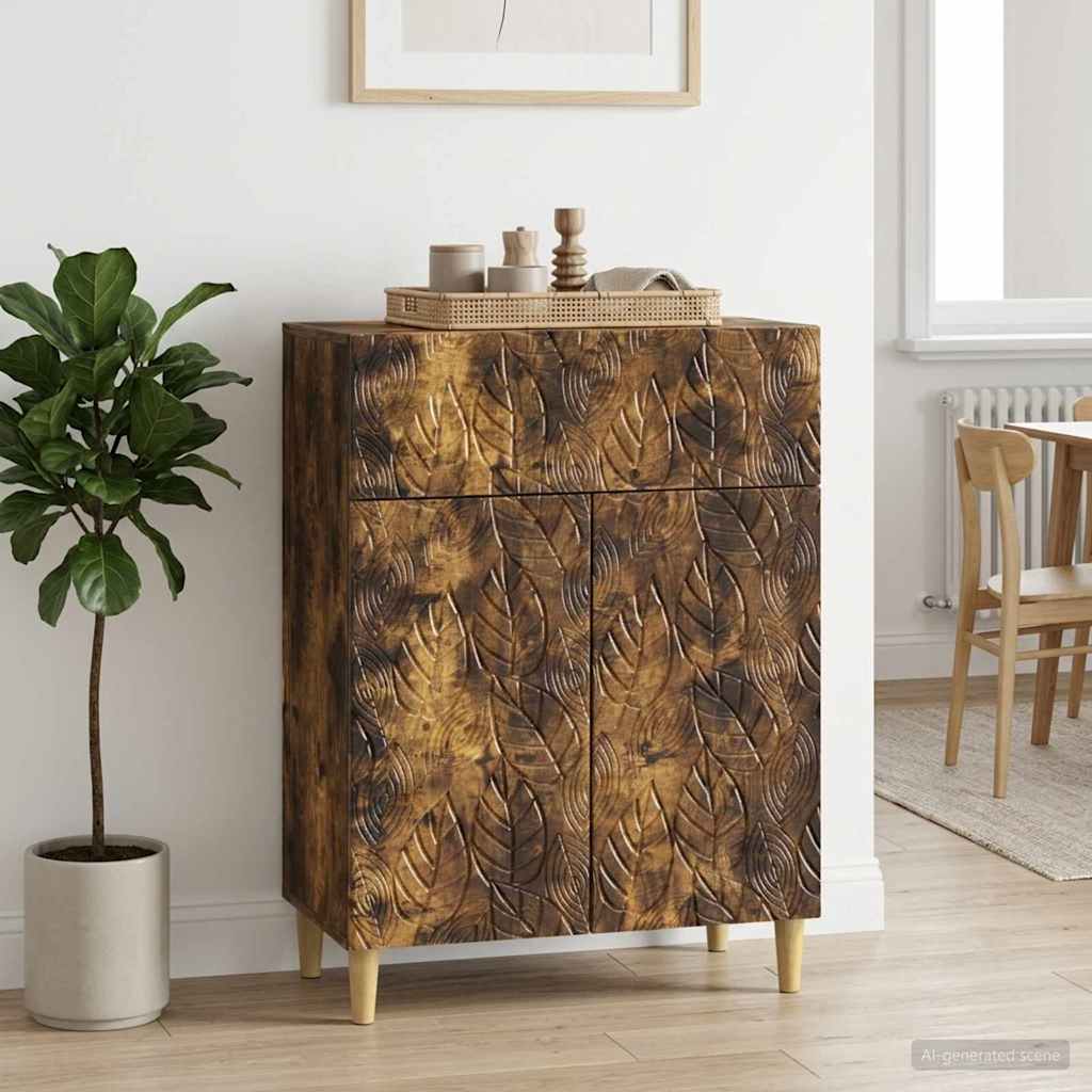 Sideboard Smoked Oak 66 x 34.5 x 90 cm Engineered Wood