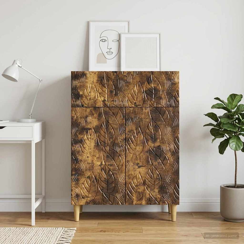 Sideboard Smoked Oak 66 x 34.5 x 90 cm Engineered Wood