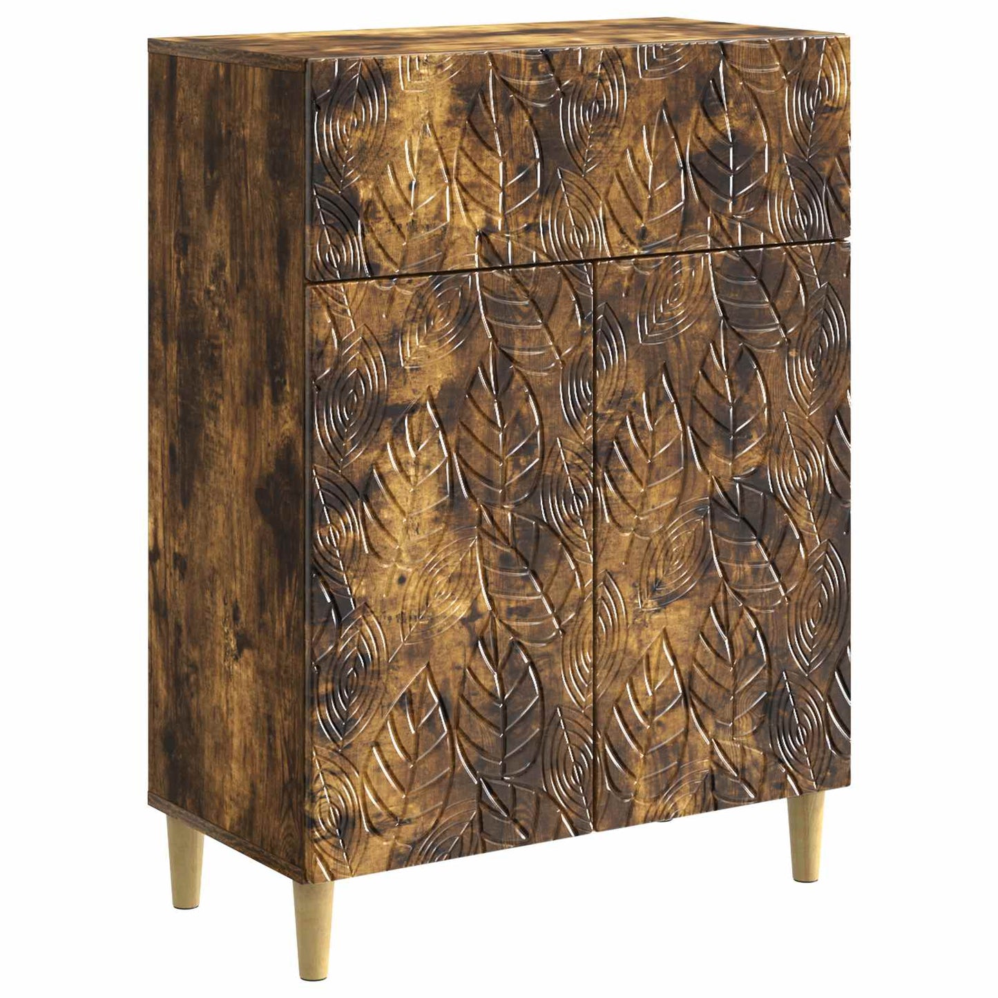 Sideboard Smoked Oak 66 x 34.5 x 90 cm Engineered Wood