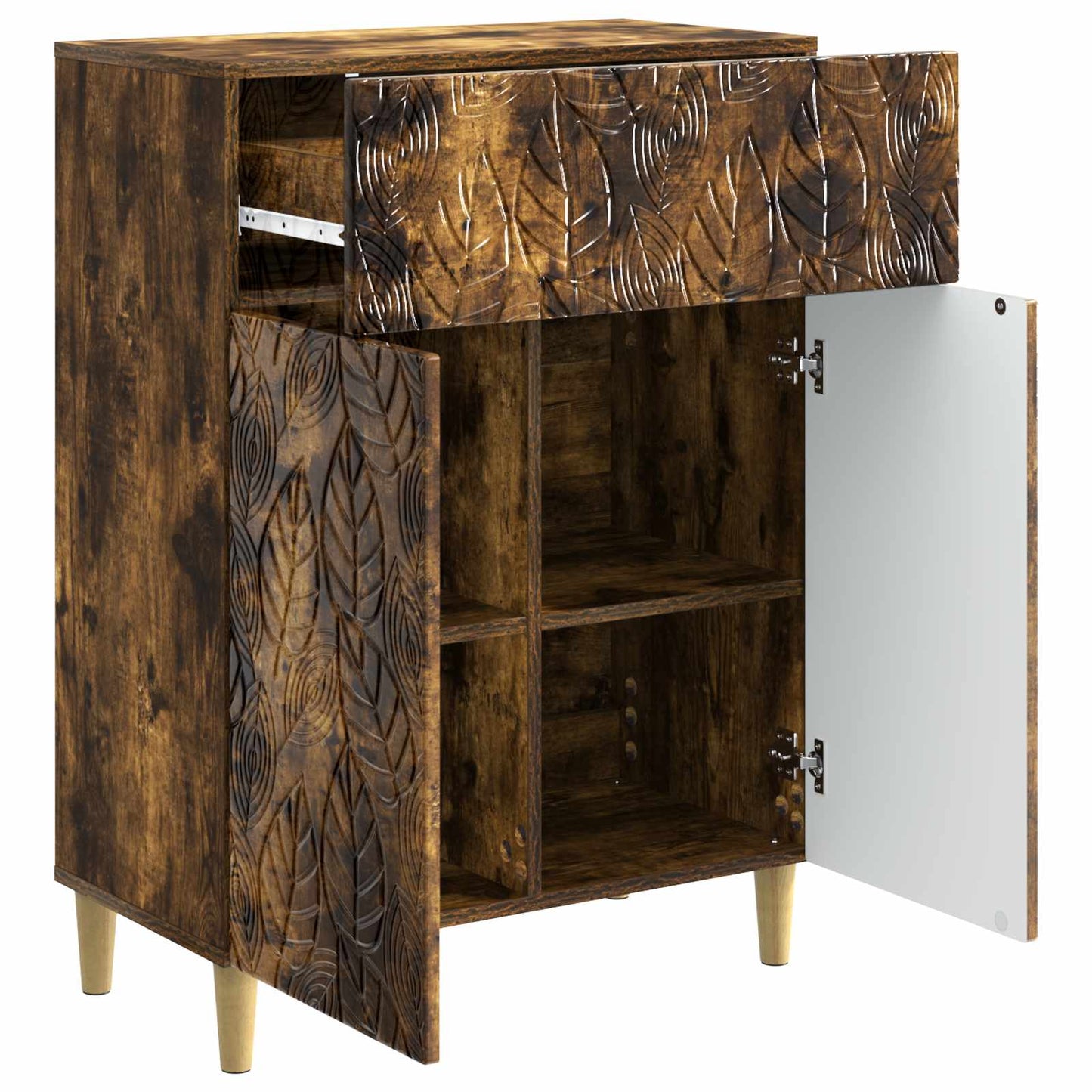 Sideboard Smoked Oak 66 x 34.5 x 90 cm Engineered Wood