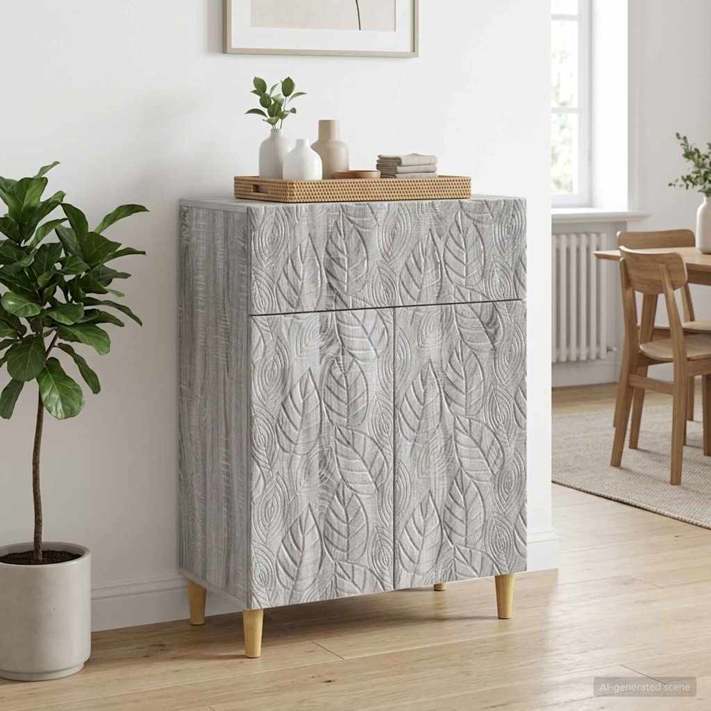 Sideboard Grey Sonoma 66 x 34.5 x 90 cm Engineered Wood