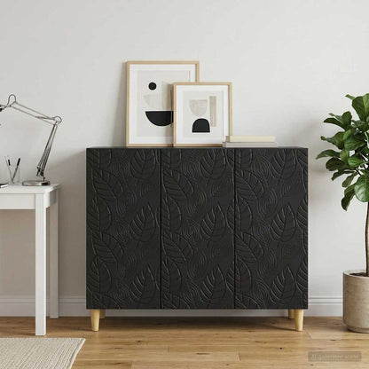 Sideboard Black 89 x 34.5 x 80 cm Engineered Wood