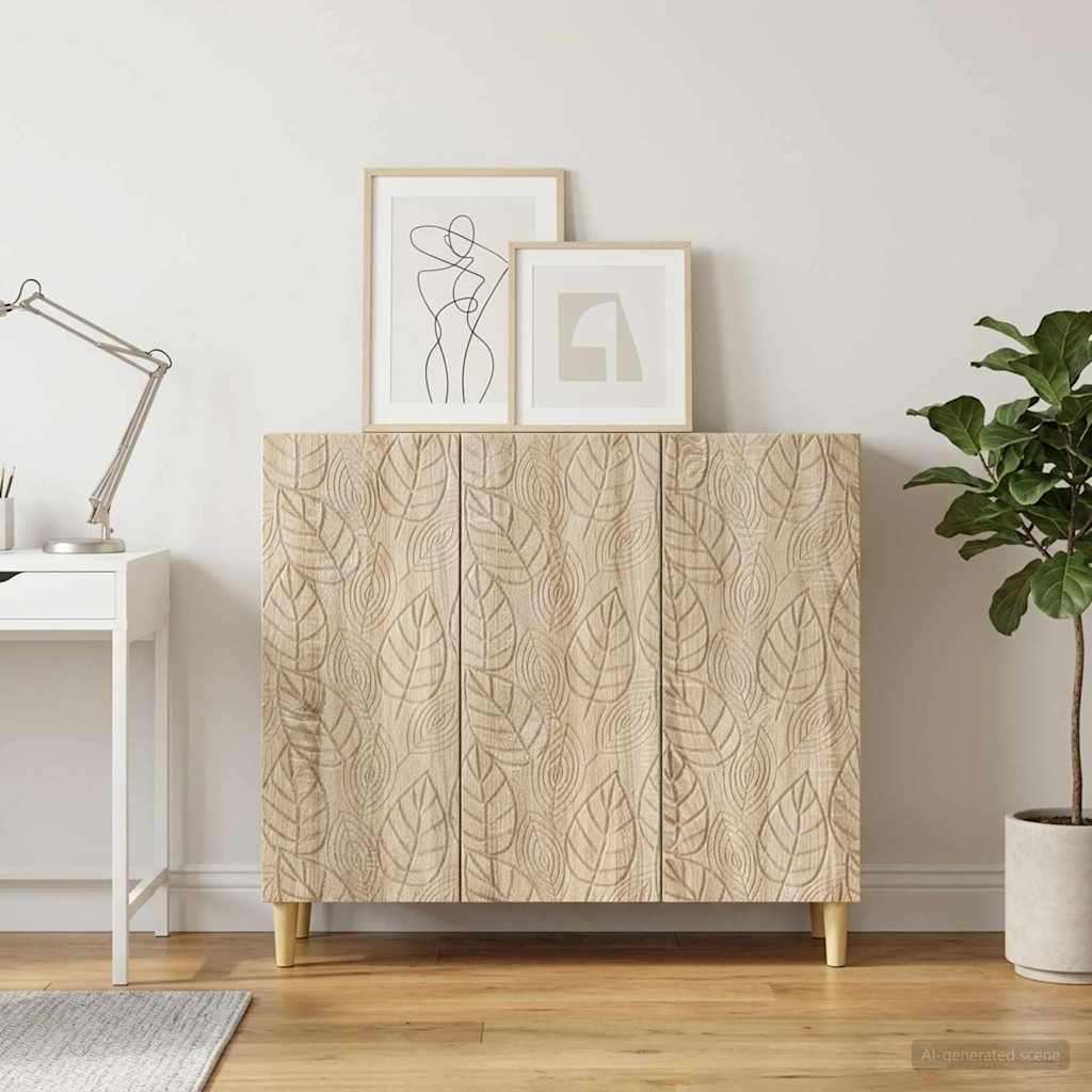 Sideboard Sonoma Oak 89 x 34.5 x 80 cm Engineered Wood