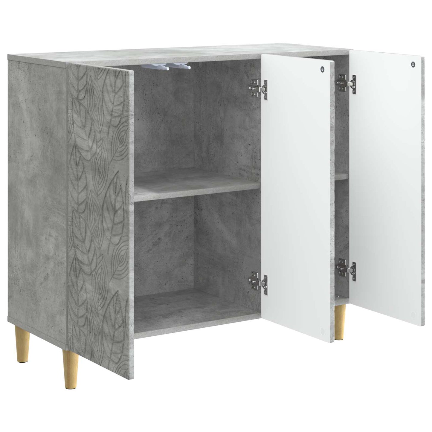 Sideboard Concrete Grey 89 x 34.5 x 80 cm Engineered Wood
