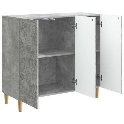 Sideboard Concrete Grey 89 x 34.5 x 80 cm Engineered Wood