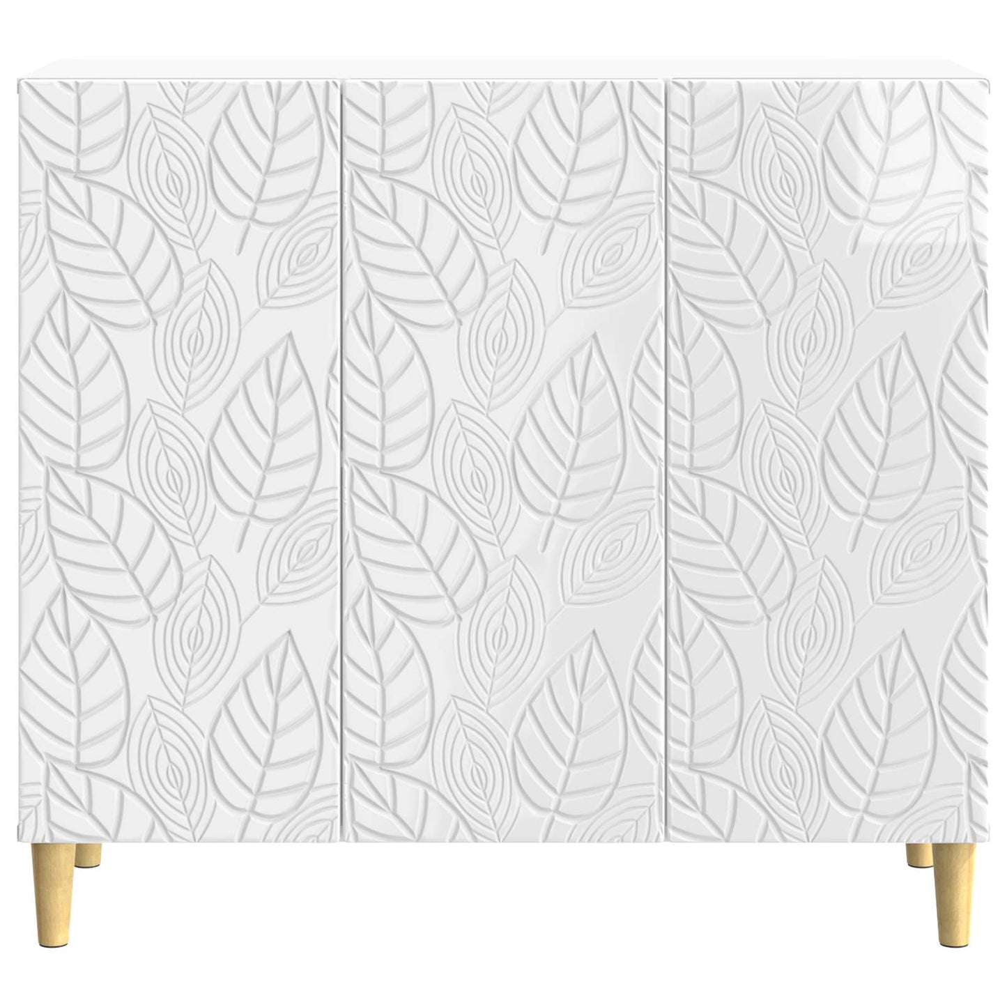 Sideboard High Gloss White 89 x 34.5 x 80 cm Engineered Wood