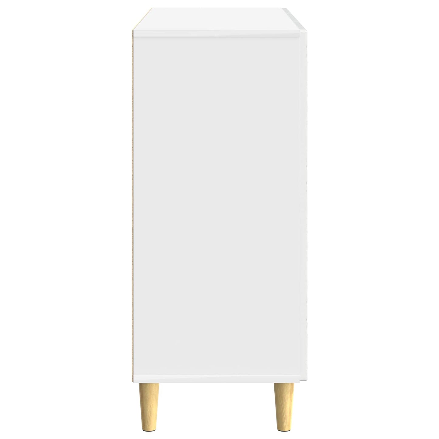 Sideboard High Gloss White 89 x 34.5 x 80 cm Engineered Wood