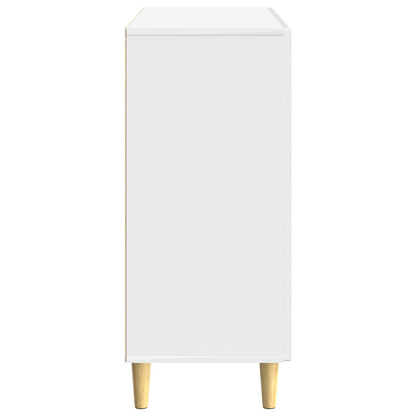 Sideboard High Gloss White 89 x 34.5 x 80 cm Engineered Wood