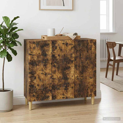 Sideboard Smoked Oak 89 x 34.5 x 80 cm Engineered Wood
