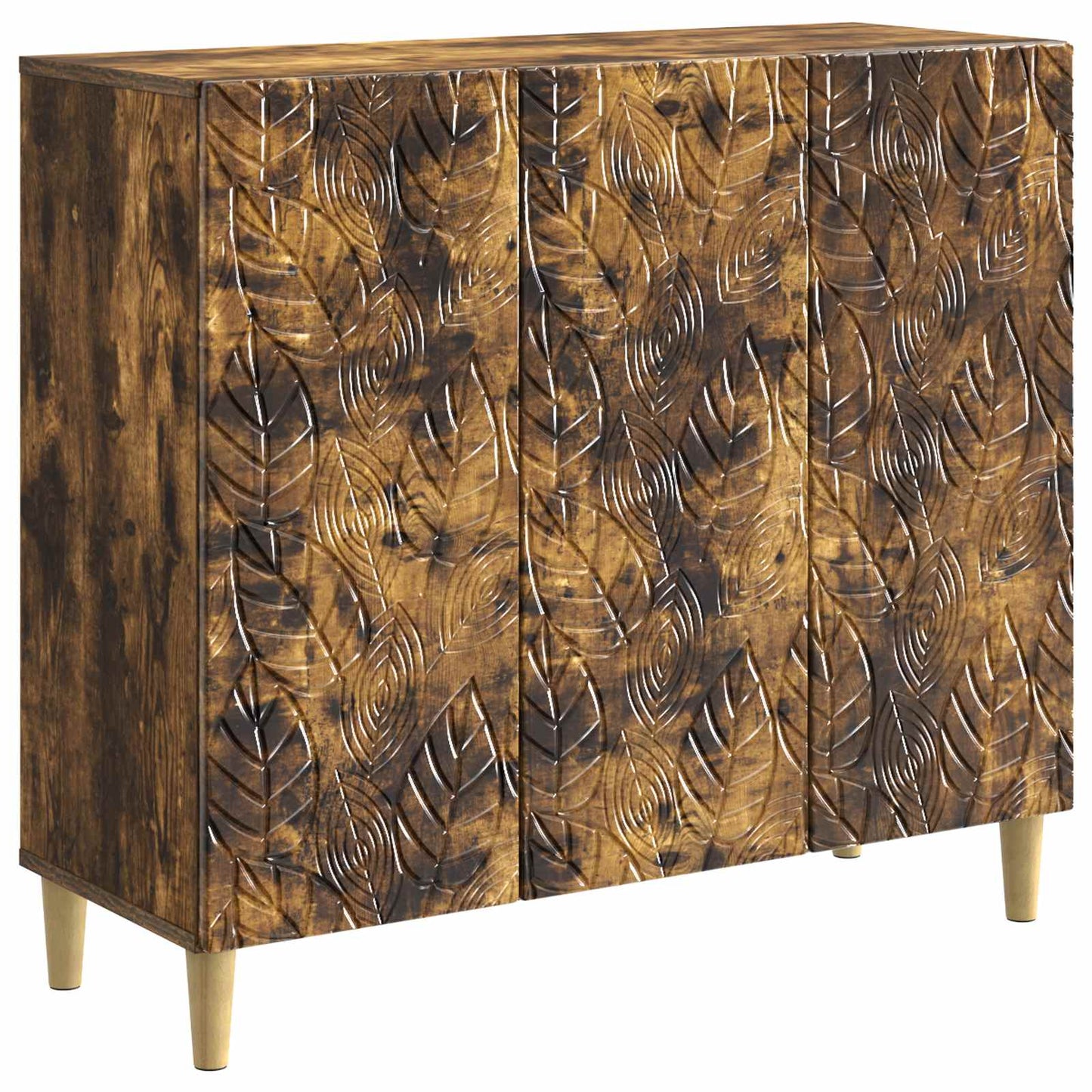 Sideboard Smoked Oak 89 x 34.5 x 80 cm Engineered Wood