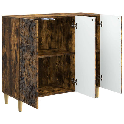 Sideboard Smoked Oak 89 x 34.5 x 80 cm Engineered Wood