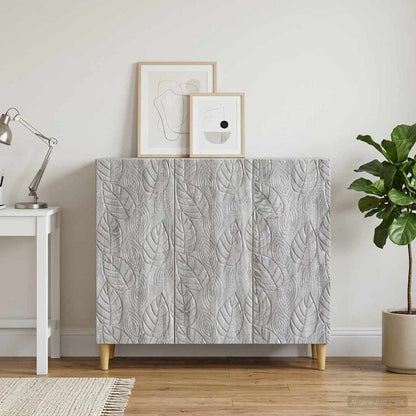 Sideboard Grey Sonoma 89 x 34.5 x 80 cm Engineered Wood