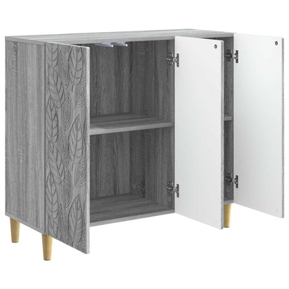 Sideboard Grey Sonoma 89 x 34.5 x 80 cm Engineered Wood