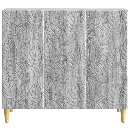 Sideboard Grey Sonoma 89 x 34.5 x 80 cm Engineered Wood