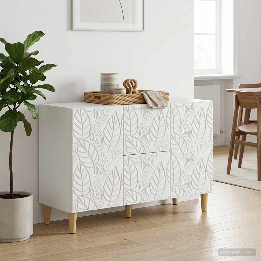 Sideboard White 89 x 34.5 x 60 cm Engineered Wood