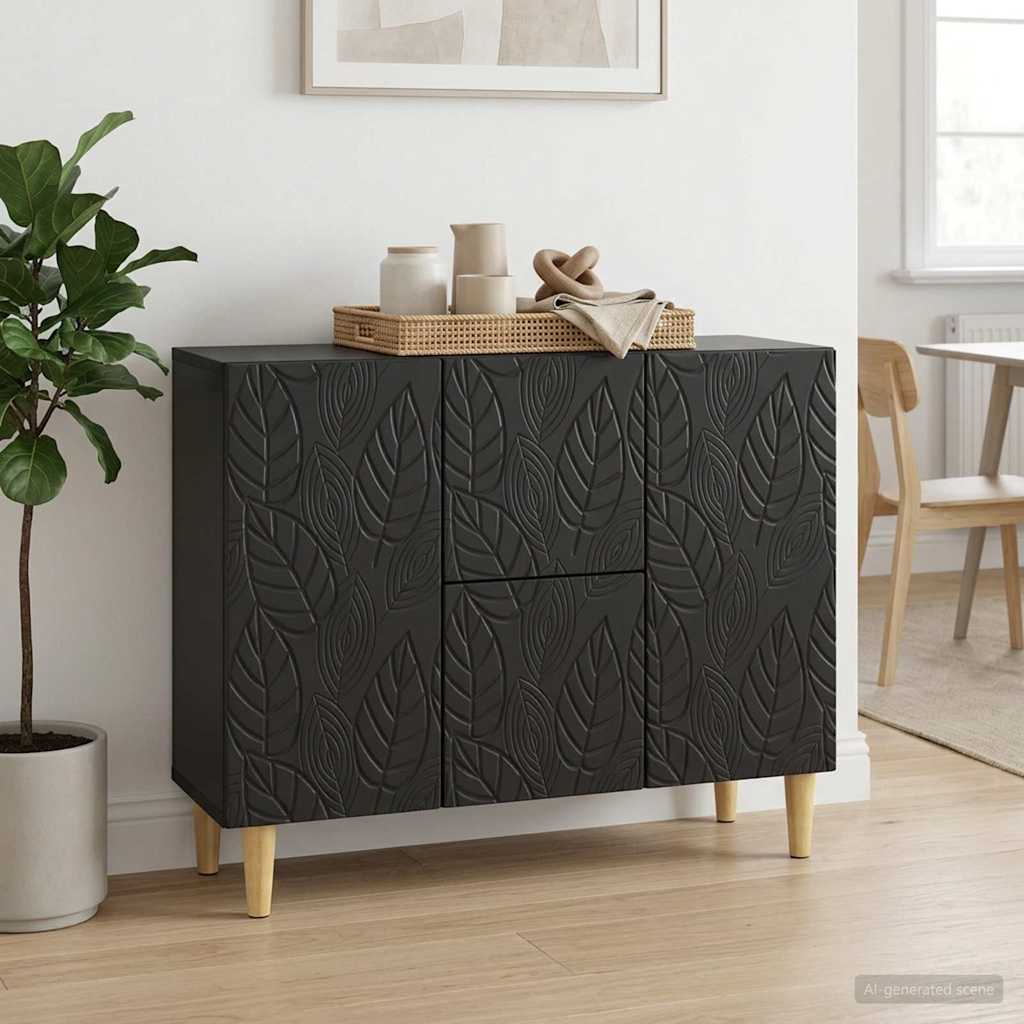 Sideboard Black 89 x 34.5 x 60 cm Engineered Wood