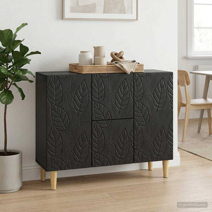 Sideboard Black 89 x 34.5 x 60 cm Engineered Wood