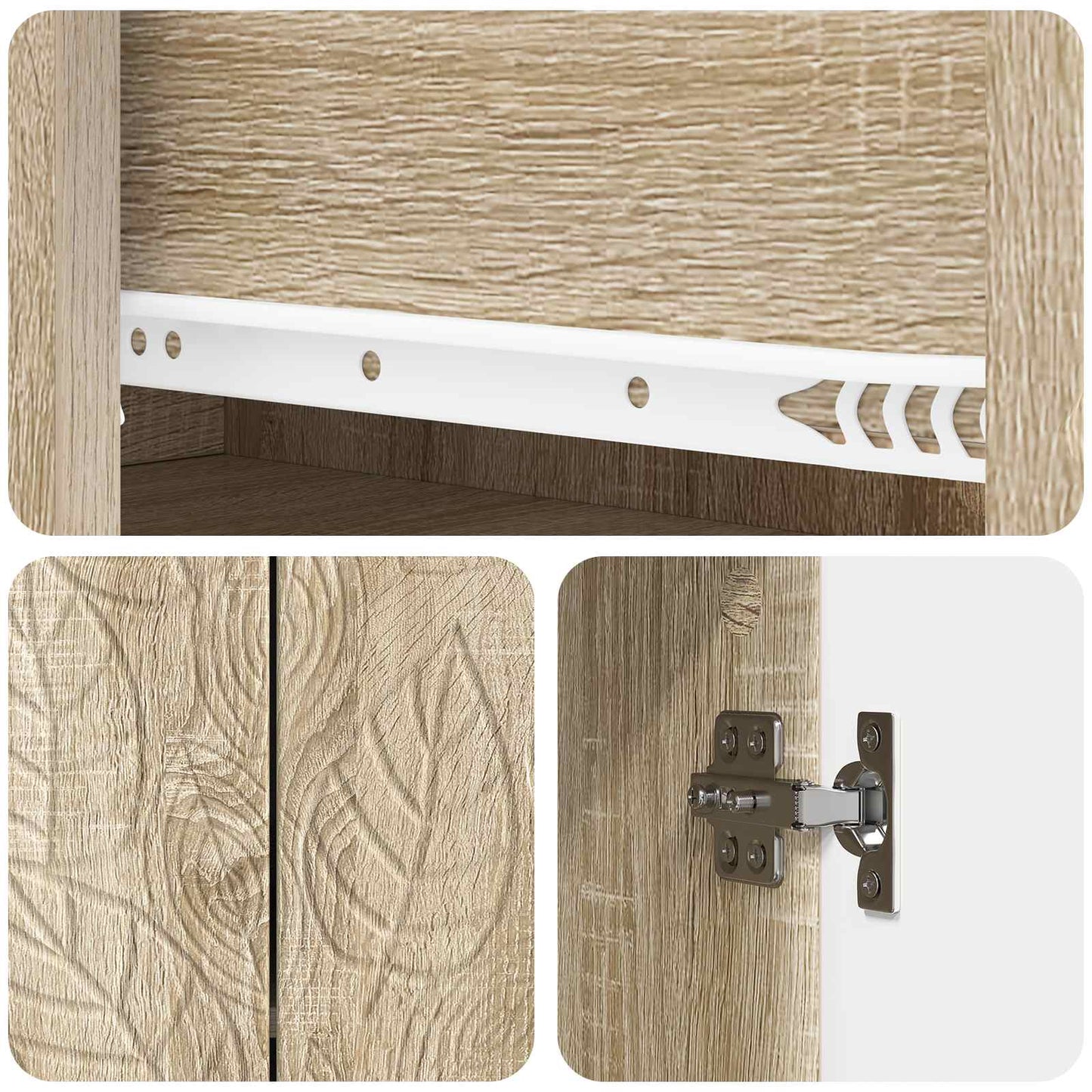 Sideboard Sonoma Oak 89 x 34.5 x 60 cm Engineered Wood
