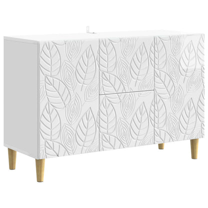 Sideboard High Gloss White 89 x 34.5 x 60 cm Engineered Wood