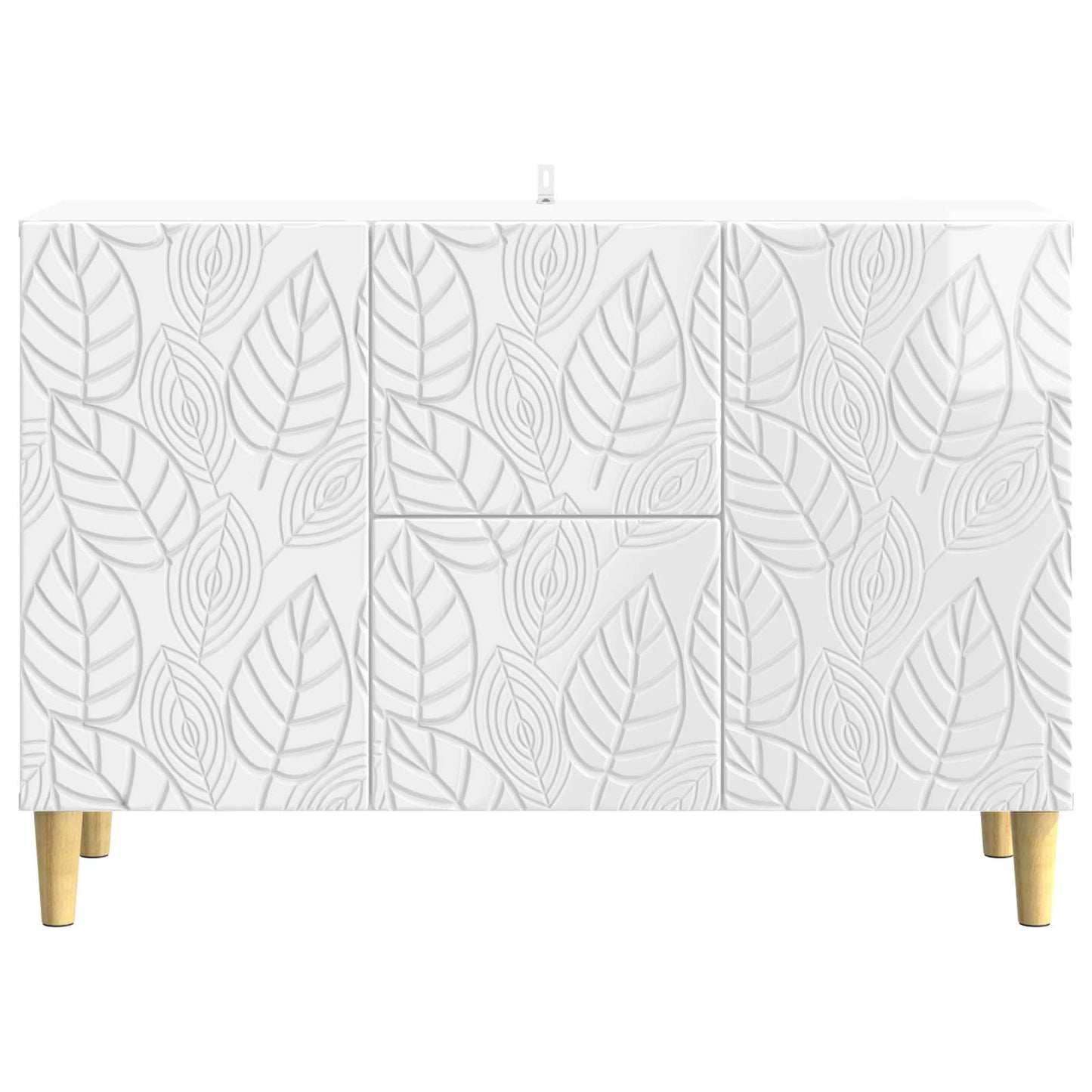 Sideboard High Gloss White 89 x 34.5 x 60 cm Engineered Wood