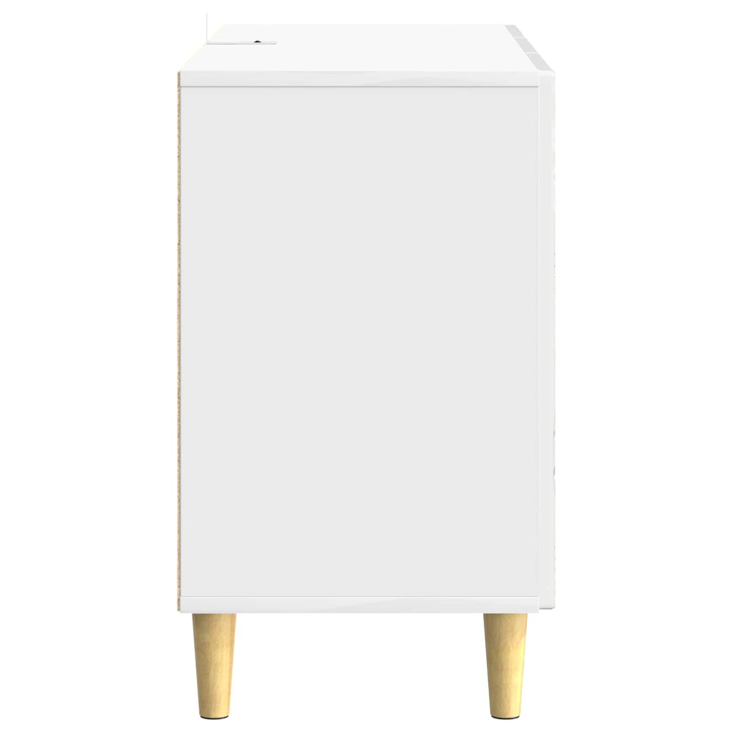 Sideboard High Gloss White 89 x 34.5 x 60 cm Engineered Wood