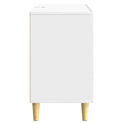 Sideboard High Gloss White 89 x 34.5 x 60 cm Engineered Wood