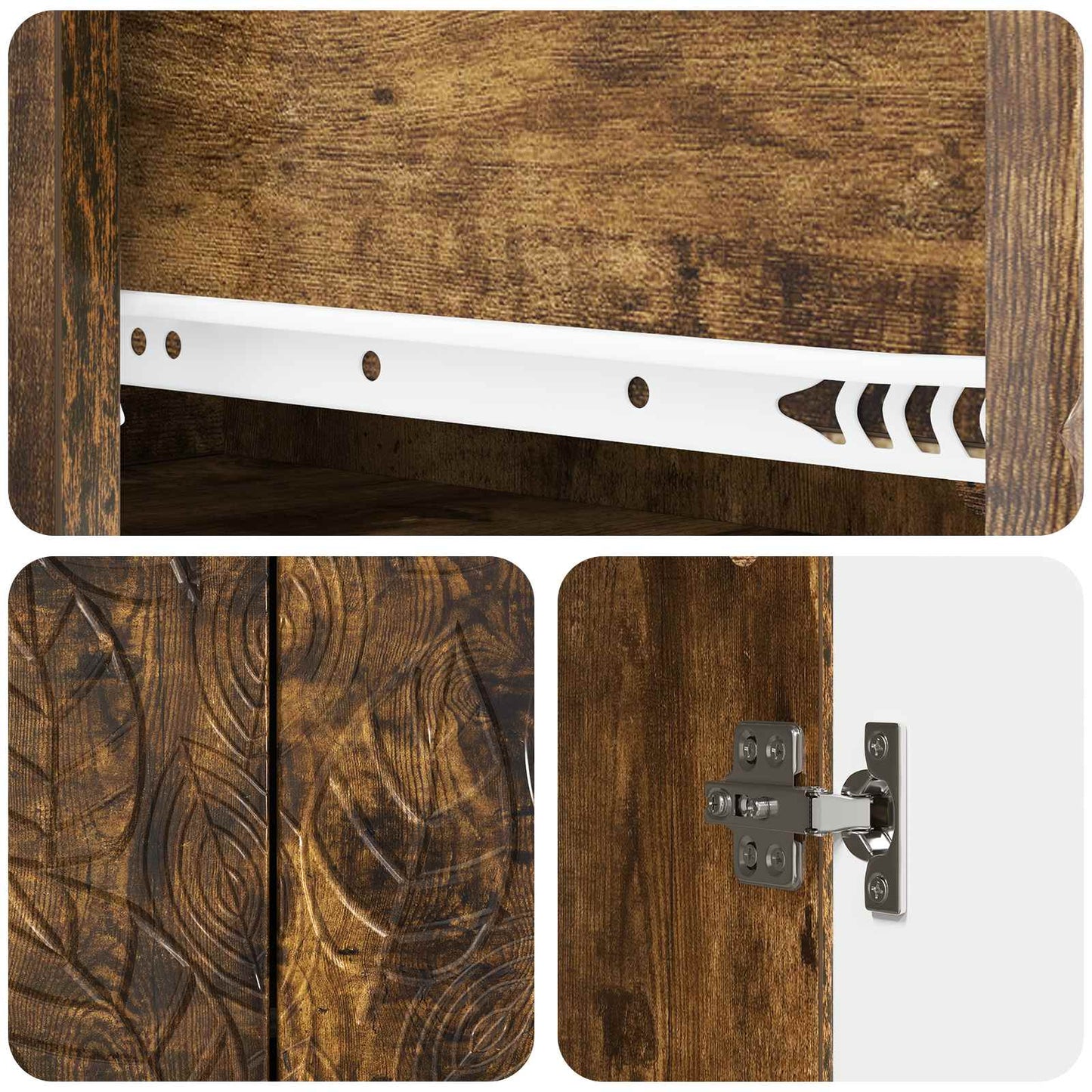 Sideboard Smoked Oak 89 x 34.5 x 60 cm Engineered Wood