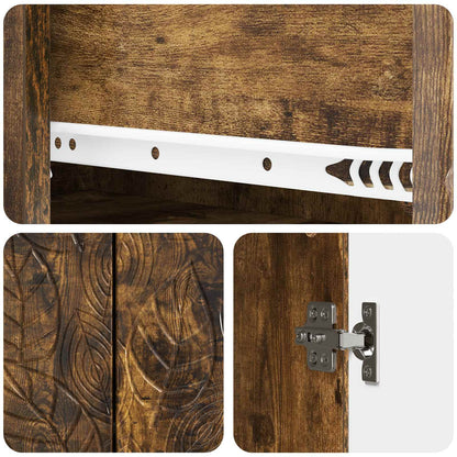 Sideboard Smoked Oak 89 x 34.5 x 60 cm Engineered Wood