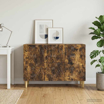 Sideboard Smoked Oak 89 x 34.5 x 60 cm Engineered Wood
