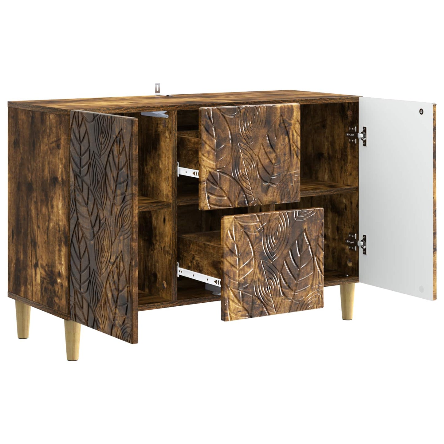 Sideboard Smoked Oak 89 x 34.5 x 60 cm Engineered Wood