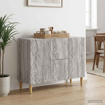 Sideboard Grey Sonoma 89 x 34.5 x 60 cm Engineered Wood