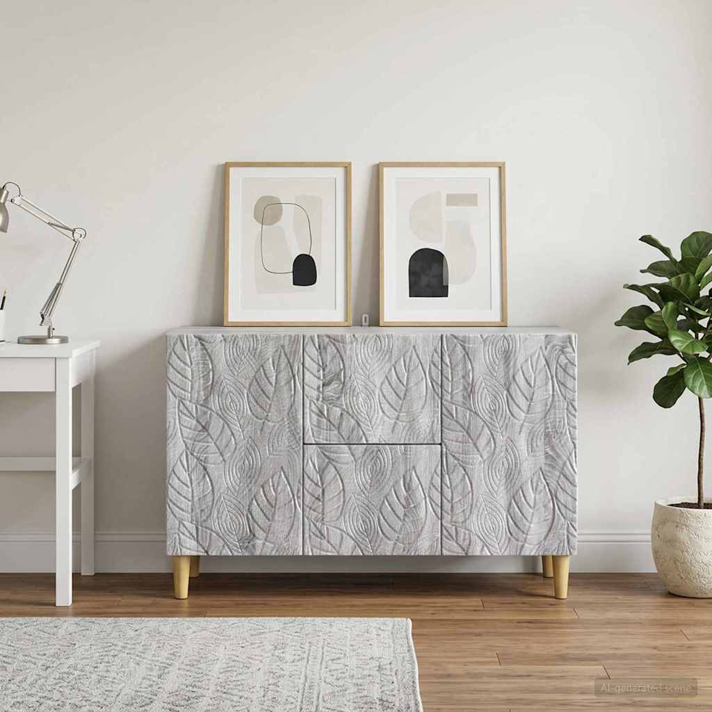 Sideboard Grey Sonoma 89 x 34.5 x 60 cm Engineered Wood