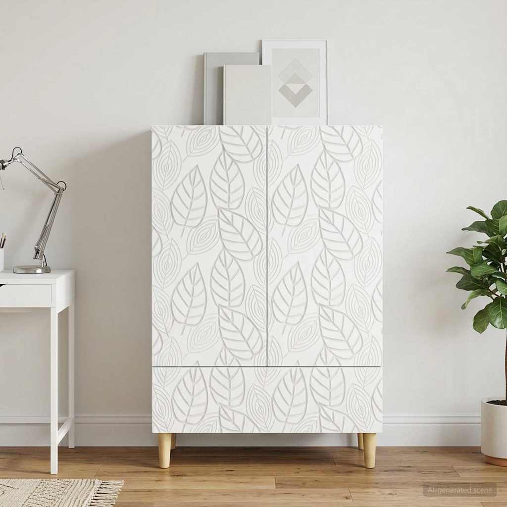 Sideboard White 66 x 34.5 x 95 cm Engineered Wood